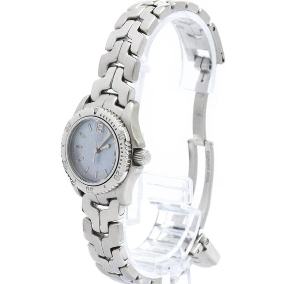 Polished TAG HEUER Link Pink MOP Dial Steel Quartz Ladies Watch WT141G BF572588 - Picture 2 of 9